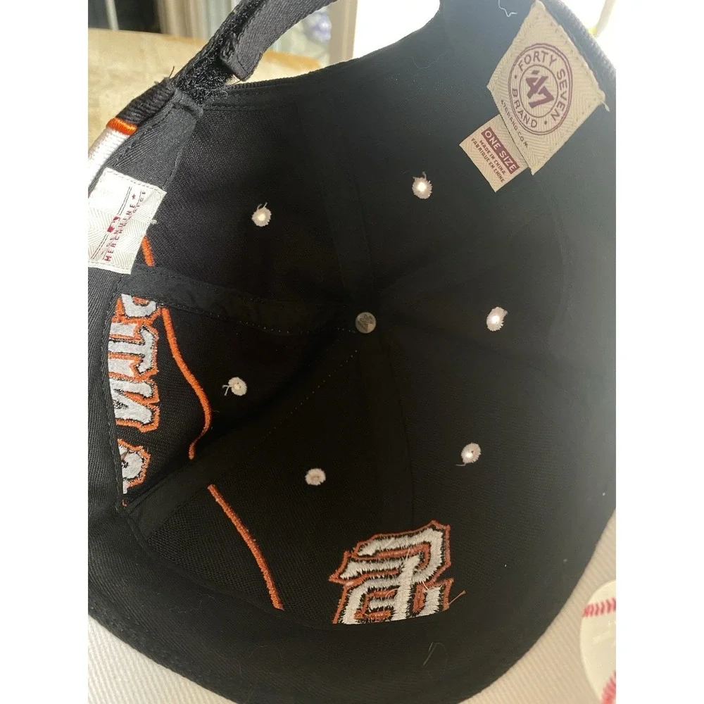 San Francisco Giants '47 Brand Black White Split Design Adj‎ OS Genuine Merch